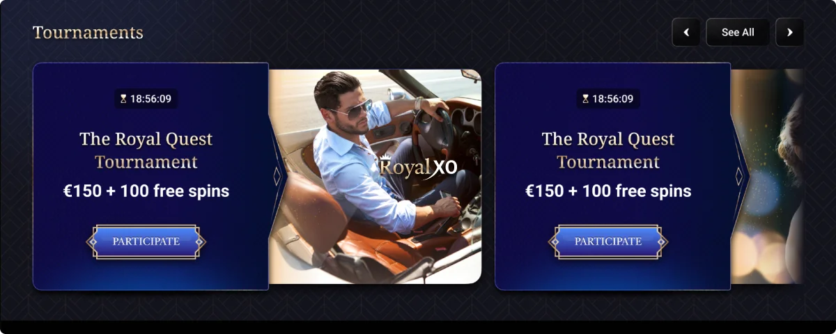 Royalxo Tournaments and Bonuses